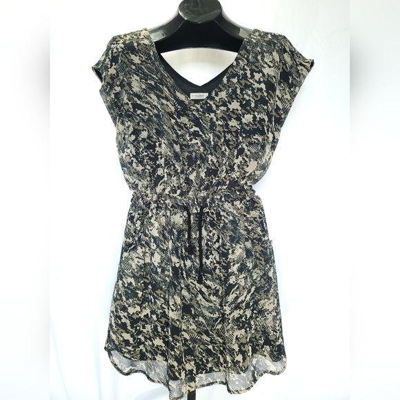 Pull&Bear Drawstring Pocketed Abstract Print Dress Size M - Picture 10 of 10